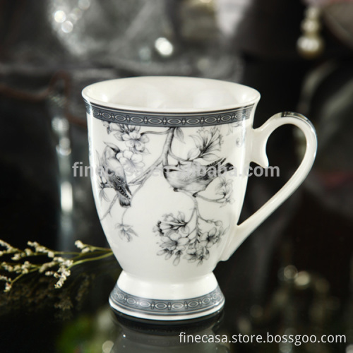 11OZ Elegant New Bone China Fine Porcelain Mug of Nocturne